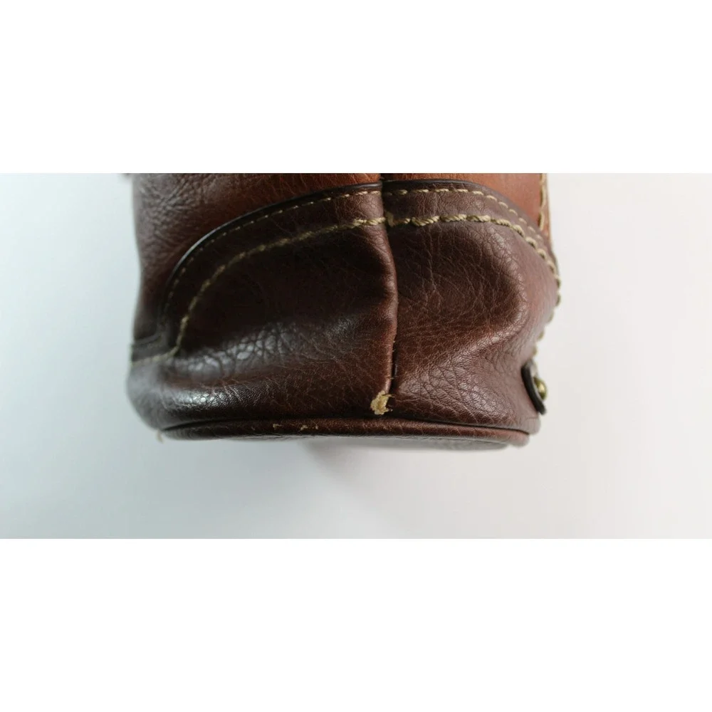 b.o.c. Born Concept Cognac Brown Faux Leather Crossbody Bag Patchwork Style